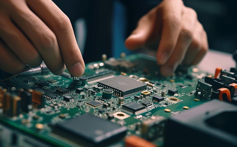 Assembling electronic components in a circuit board | Hardware Design Services